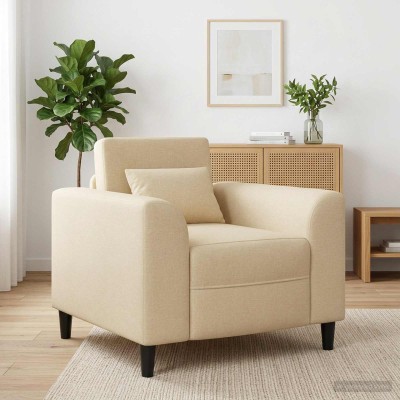Armchair Cream Fabric