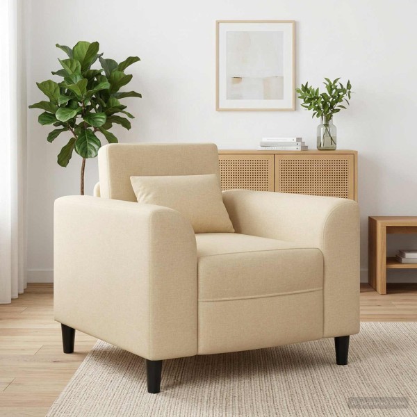 Armchair Cream Fabric