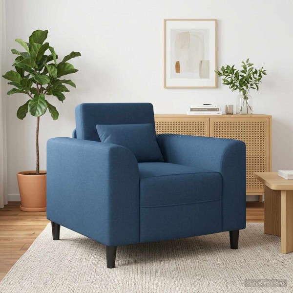 Armchair Blue Fabric