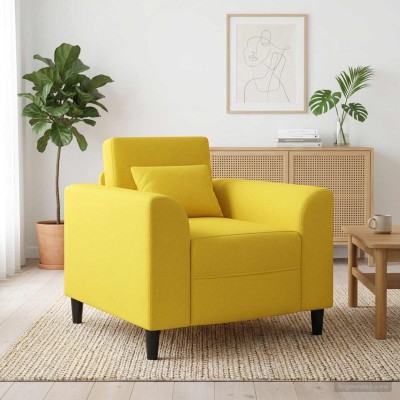 Armchair Light yellow Fabric