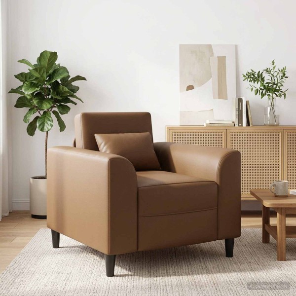 Armchair Cappuccino Artificial leather
