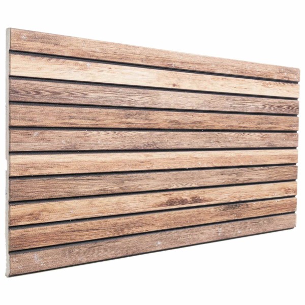 Wall panels 5 pcs. 100 x 50 cm Light brown EPS foam