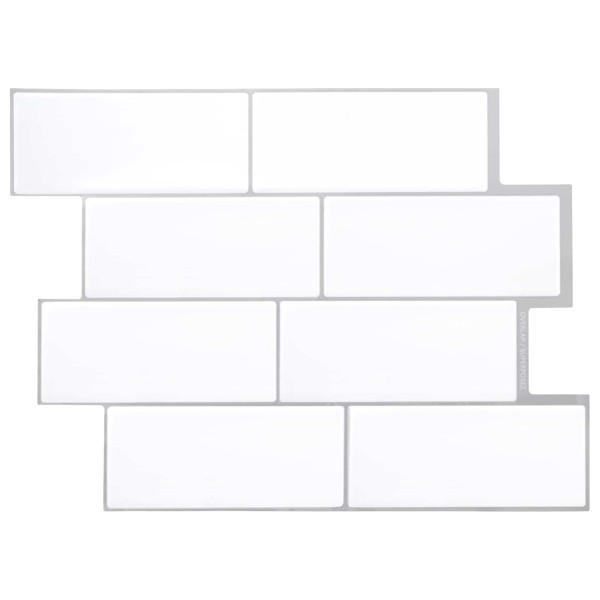Metro tile 50 pcs. White gray 29 x 21 cm