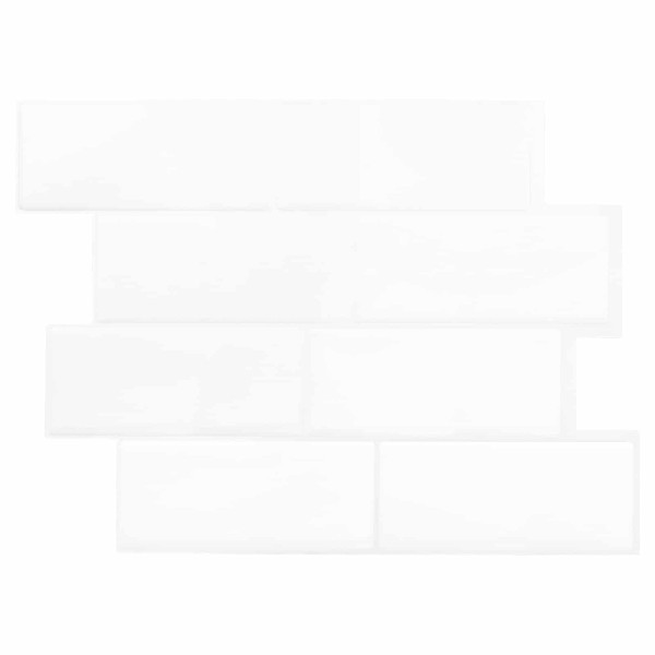 Metro tile 50 pcs. White 29 x 21 cm Polyurethane and PET