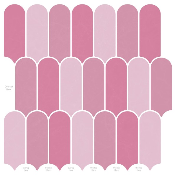 Fluffy tile 50 pcs. Pink 30 x 30 cm Polyurethane and PET