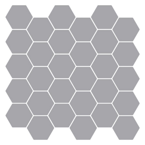 Hexagonal tile 50 pcs. Gray 30 x 30 cm