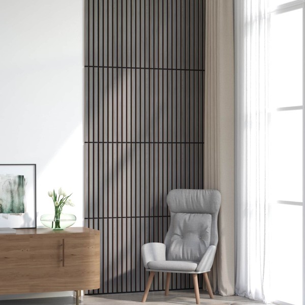 Wall panels 8 pcs. 60.5 x 60 cm Grey