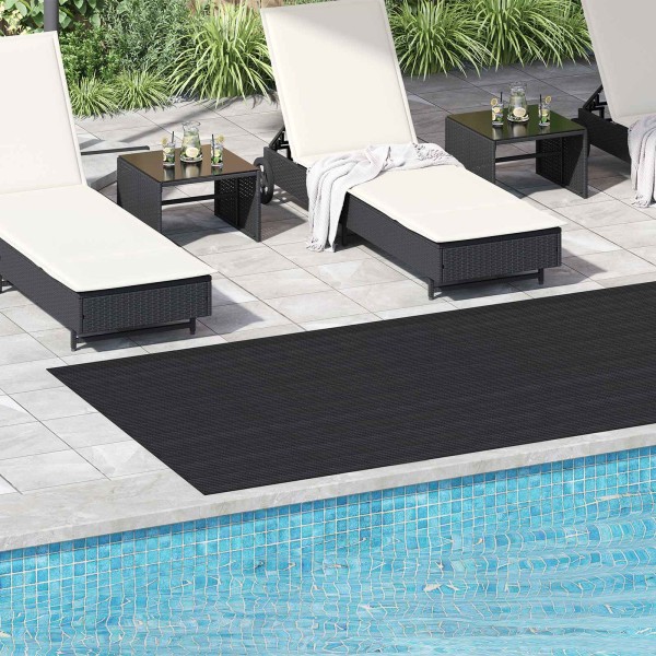 Floor mat Black 1.5 x 4 m Rubber
