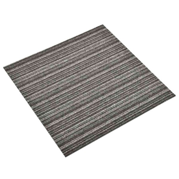 Carpet 20 pcs. Striped anthracite color 50 x 50 cm