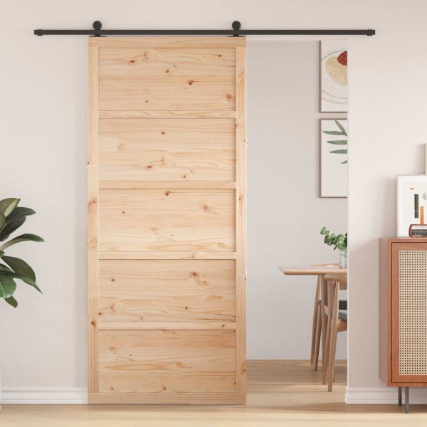 Barn door Natural 90 x 2.5 x 208 cm Solid pine wood