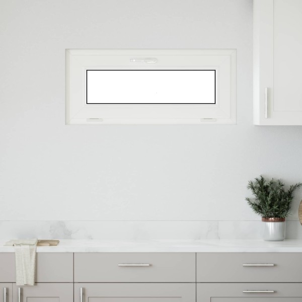 Underground window RISOR 90 x 40 cm PVC and glass White