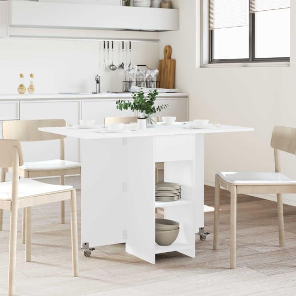 Dining table 115 x 70 x 75 cm Treated wood White