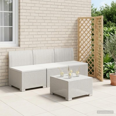 3-seat Garden Sofa Rattan...