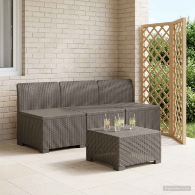 3-seat Garden Sofa Rattan...
