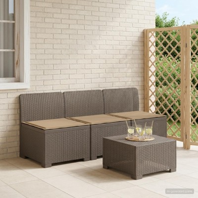 3-seater garden sofa with...