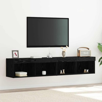 TV cabinet set 2 pcs. black...