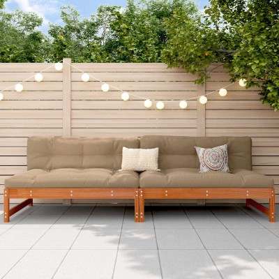 Garden middle sofa Solid...