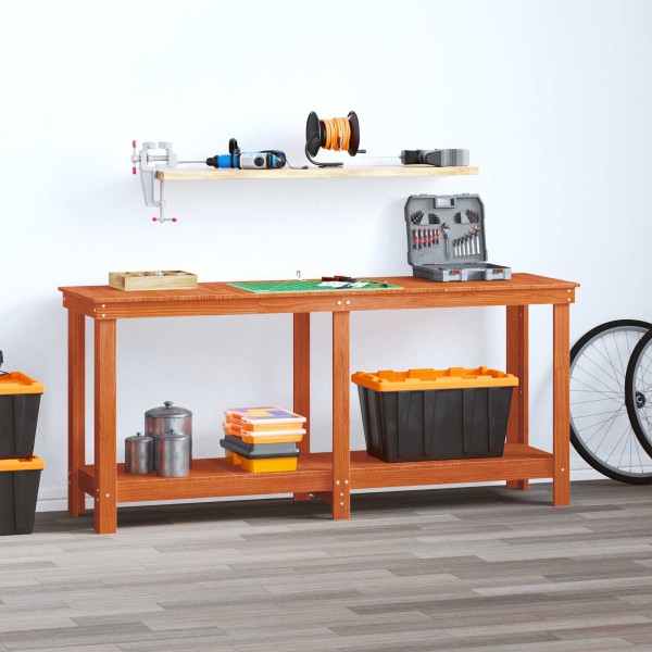 Desk Wax Brown 180 x 50 x 80 cm Solid pine wood