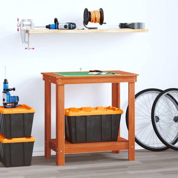 Desk Wax Brown 80 x 50 x 80 cm Solid pine wood
