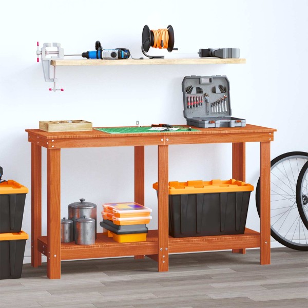 Desk Wax Brown 140 x 50 x 80 cm Solid pine wood