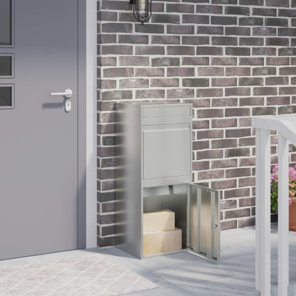 Parcel box Silver 47.5 x 38 x 59 cm Galvanized steel