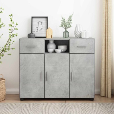 Wooden wardrobe Concrete...
