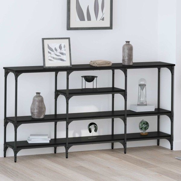 Console table black oak 160 x 29 x 80 cm