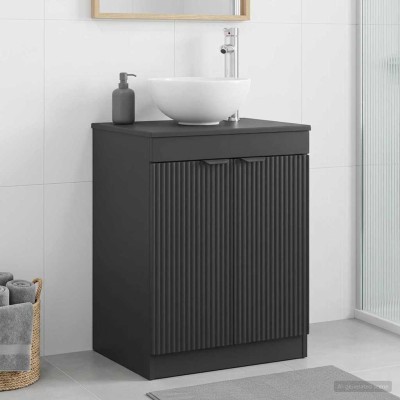 Bathroom cabinet Black 54 x...