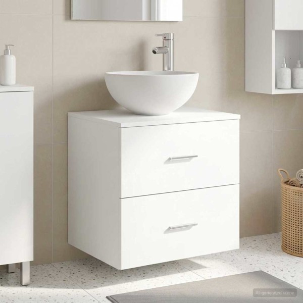 Wall-mounted sink washbasin White 49.5 x 35 x 63 cm