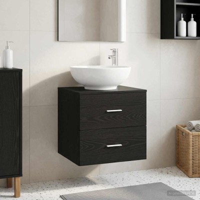 Wall sink cabinet Black oak