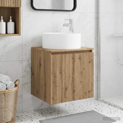 Wall-mounted sink vanity in...