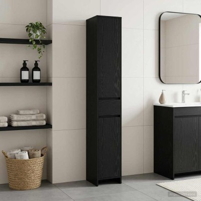 Bathroom cabinet Black oak...