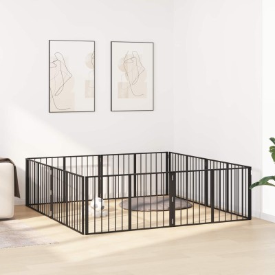 Dog gate 8 pcs. Black 100 x...