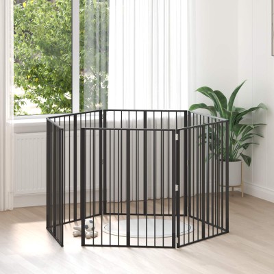Dog gate 6 pcs. Black 80 x...