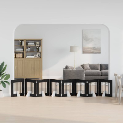 Folding dog gate with...