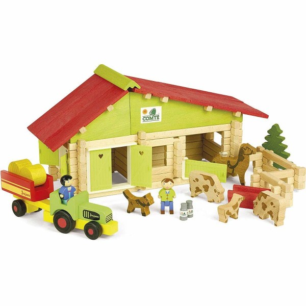 Ferma ar dzīvniekiem Jeujura Wooden Farm Playset