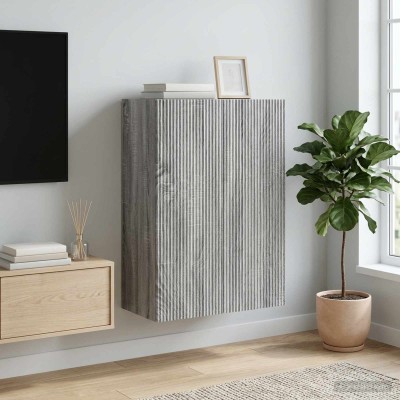 Wall-mounted wardrobe Gray...