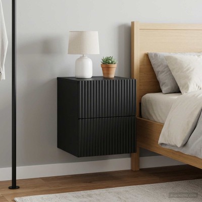 Wall-mounted bedside table...