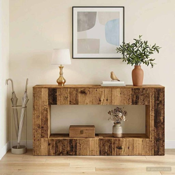 Console table Old wood 155 x 29 x 74 cm Artificial wood