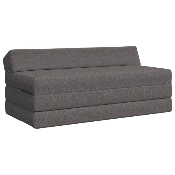 Folding Sofa Bed Light gray 120 x 60 x 49 cm Fabric