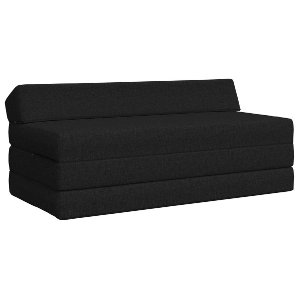 Folding Sofa Bed Black 120 x 60 x 49 cm Fabric