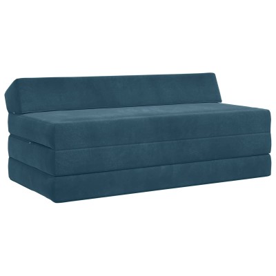 Folding Sofa Bed Blue 120 x...