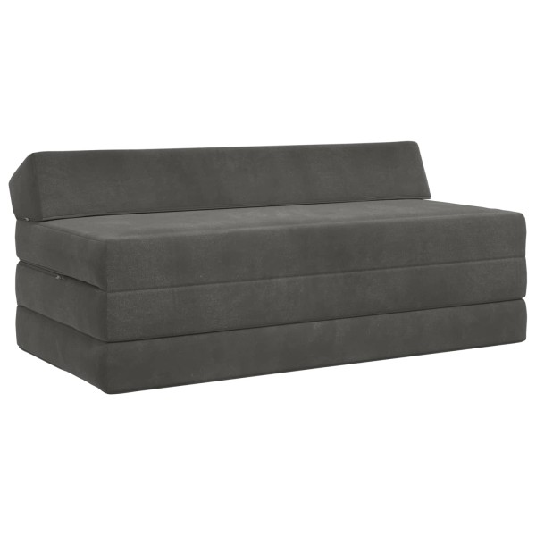 Folding Sofa Bed Dark Gray 120 x 60 x 49 cm Fabric