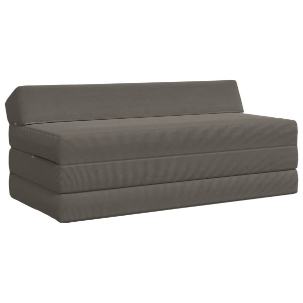 Folding Sofa Bed Light gray 120 x 60 x 49 cm Fabric