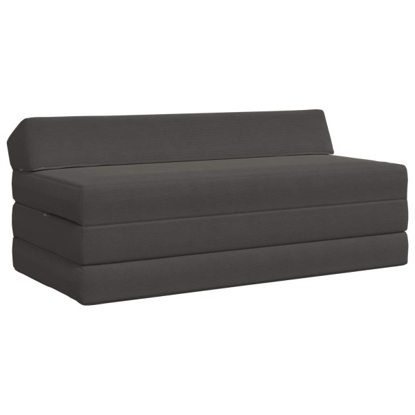 Folding Sofa Bed Dark Gray 120 x 60 x 49 cm Fabric