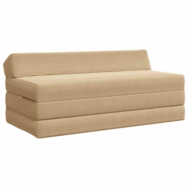 Folding Sofa Bed Green Gray 120 x 60 x 49 cm Fabric