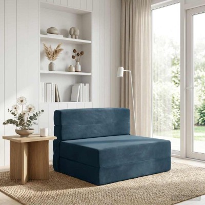 Folding Sofa Bed Blue 100 x...