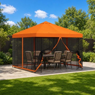 Garden gazebo with side...