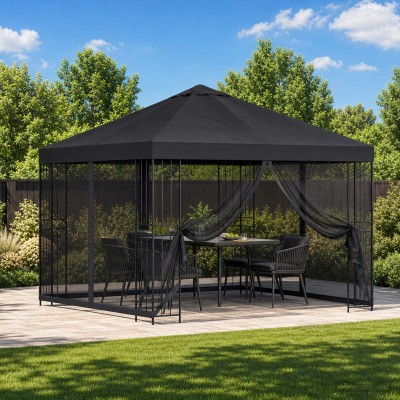 Garden gazebo with side...