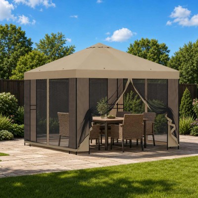 Garden gazebo with side...